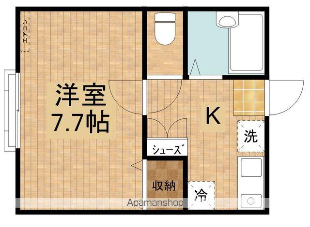 ルナハウス(1K/1階)の間取り写真