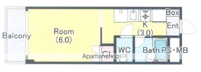 パルティール昭島(1K/3階)の間取り写真