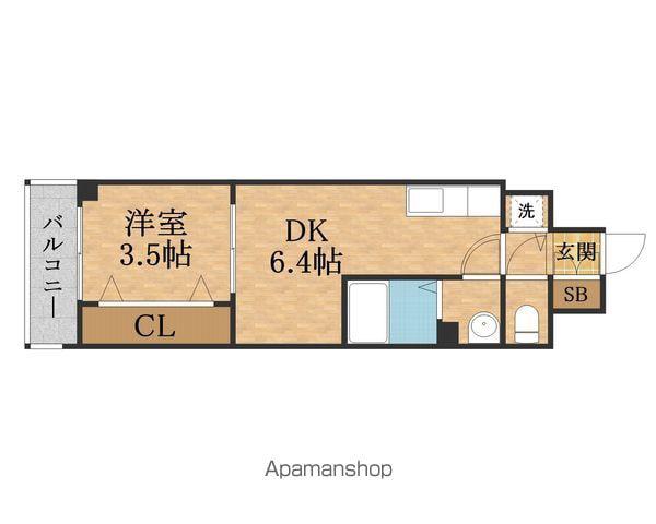 ESLEADRESIDENCE都島DUO(1DK/8階)の間取り写真