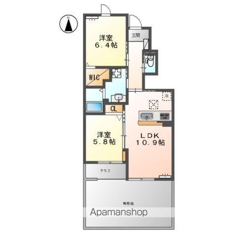 サンシャイン御幸(2LDK/1階)の間取り写真