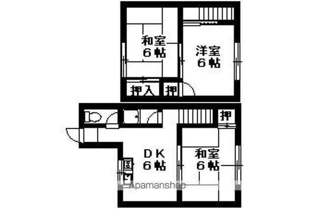 ハイツ岡入(3DK/1階)の間取り写真