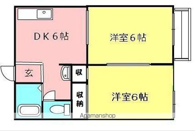 メゾンプレステージ(2DK/1階)の間取り写真