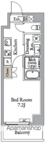 メトロステージ亀有(1K/1階)の間取り写真