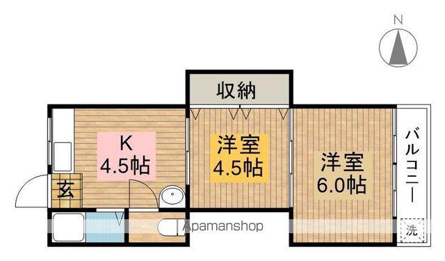 槻ハイツ(2DK/2階)の間取り写真
