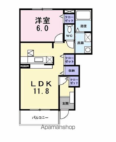 ロイヤルドリームⅢ(1LDK/1階)の間取り写真