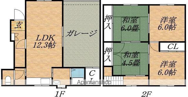 札幌市東豊線 環状通東駅 バス乗車時間：13分 伏古１０−３バス停で下車 徒歩5分 2階建 築39年(4LDK)の間取り写真