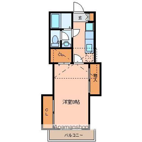ルピシアS(1K/1階)の間取り写真