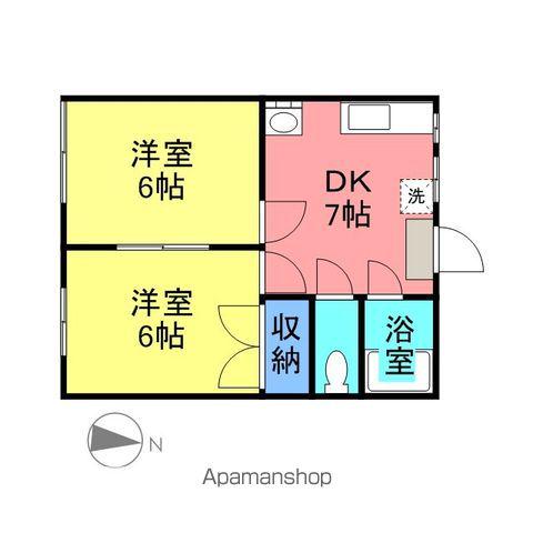 クリダイコーポ B棟(2DK/2階)の間取り写真