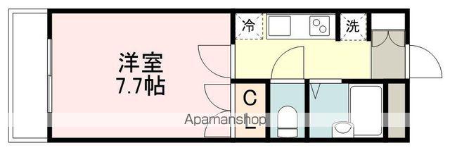 サンメゾン土樋(1K/2階)の間取り写真