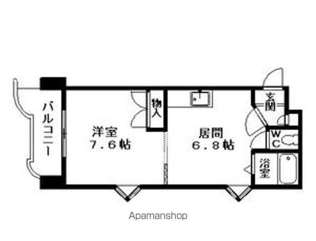 EXCELL 2(1DK/8階)の間取り写真