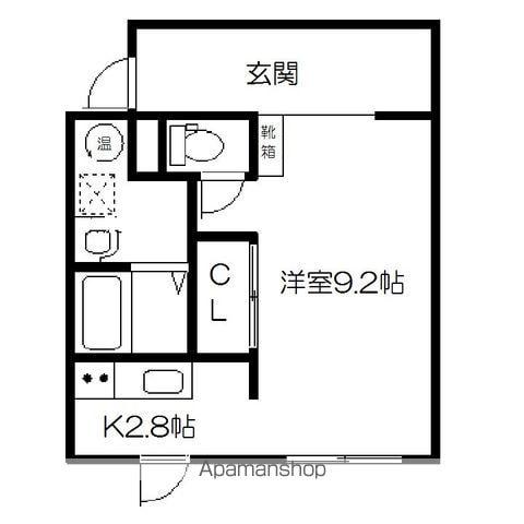 アダージオ池田(1K/1階)の間取り写真