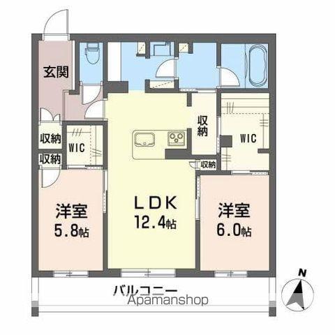シャーメゾンコンフォーザ(2LDK/2階)の間取り写真