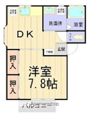 フローラル本田(1DK/1階)の間取り写真