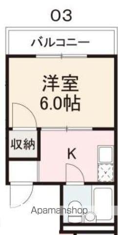 コート福岡Ⅱ(1K/3階)の間取り写真