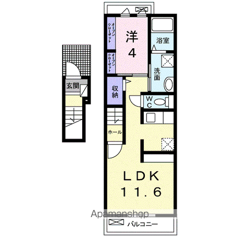 めぞん春日Ⅱ(1LDK/2階)の間取り写真