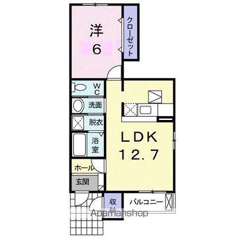 JⅡ・YOSHIDA(1LDK/1階)の間取り写真