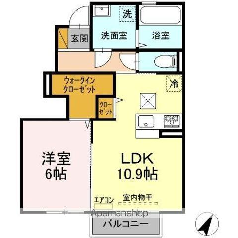 SAKURA I(1LDK/1階)の間取り写真