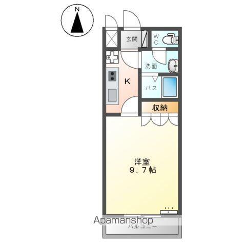 メゾンコンフォール(1K/2階)の間取り写真