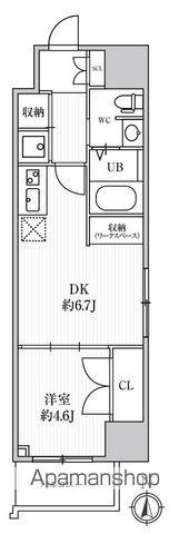 CAVANAPLUSYOTSUYA(1DK/11階)の間取り写真