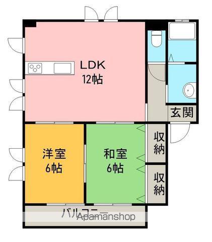 グランメゾントレビ(2LDK/1階)の間取り写真