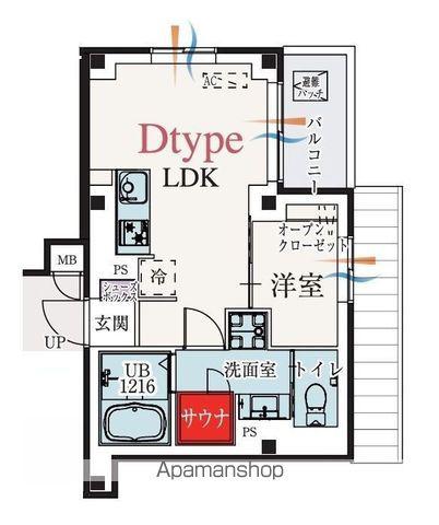 BCASA東伏見(1LDK/4階)の間取り写真