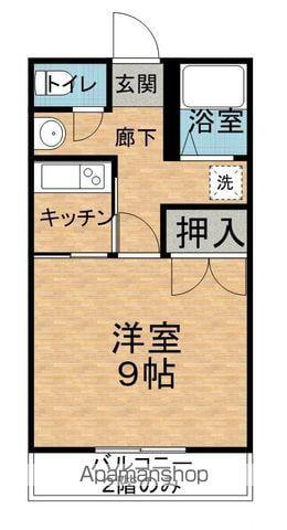 グリーンヒルズA(1K/2階)の間取り写真