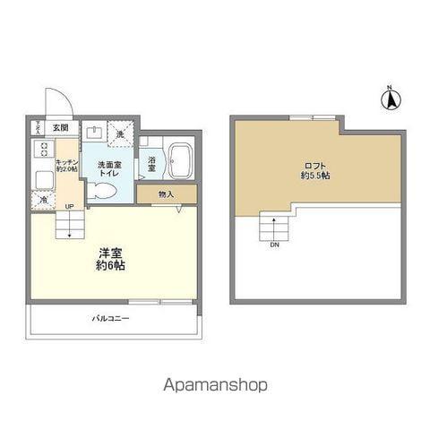 CHALETプラス駿河台(1K/2階)の間取り写真