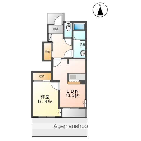 グリーンヒルズⅠ(1LDK/1階)の間取り写真