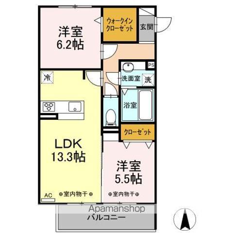 REIWA(2LDK/2階)の間取り写真