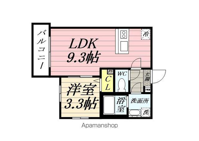 VOGUE(1LDK/3階)の間取り写真