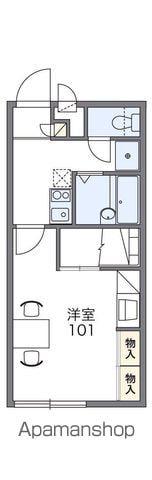 レオパレス南の風 Ⅱ(1K/2階)の間取り写真