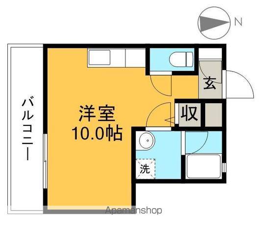 パークサイド宝永(ワンルーム/4階)の間取り写真