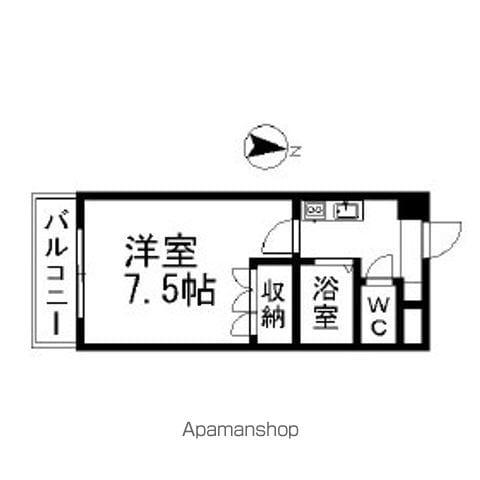 エクセルシオール金山(1K/9階)の間取り写真