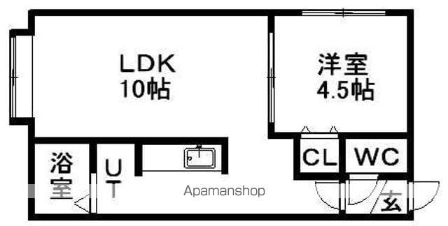 RITZ宮の森(1LDK/1階)の間取り写真