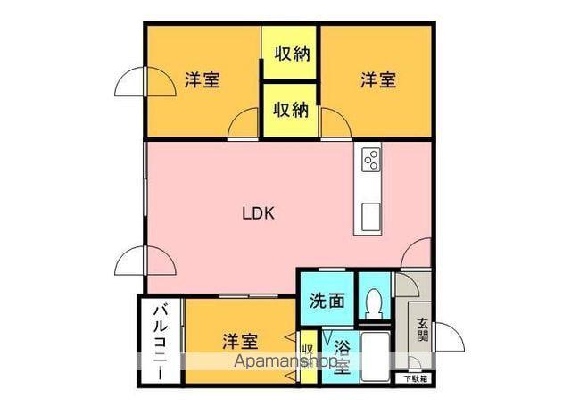 TONY VILLAGE KYOEI(3LDK/1階)の間取り写真
