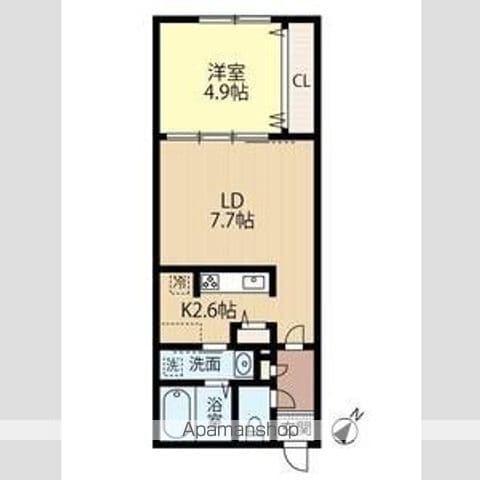 MOKU CHITOSE(1LDK/1階)の間取り写真