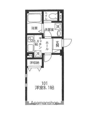 VIESEN SCHLOSS ヴィーゼン シュロス(1K/1階)の間取り写真