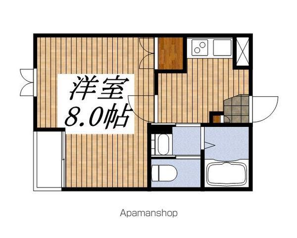 プレジデンシャル立川(1K/1階)の間取り写真