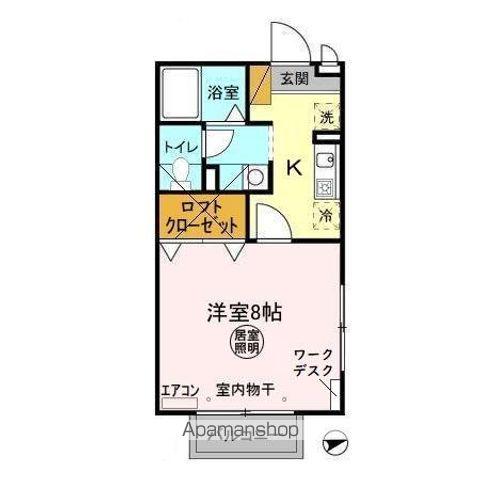 ヴィラ・デルニエ(1K/2階)の間取り写真