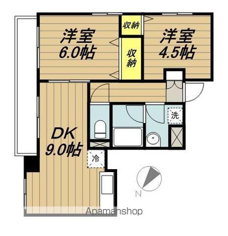 サニースカイ(2DK/5階)の間取り写真