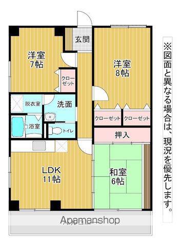 プチメゾン石坪町(3LDK/2階)の間取り写真