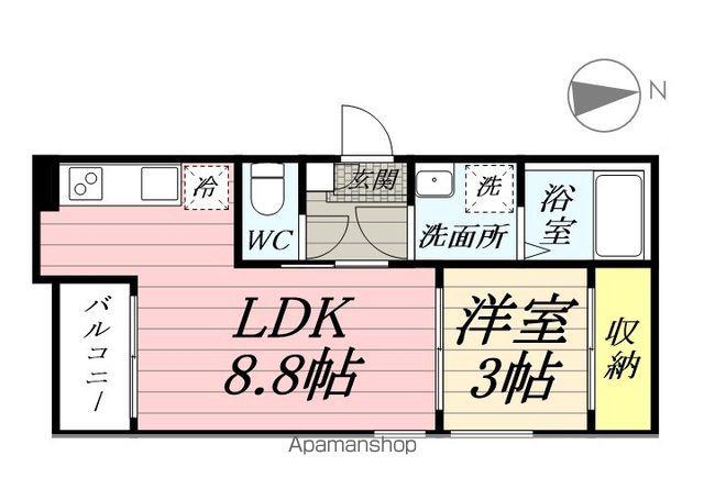 REGALEST鹿野(1LDK/1階)の間取り写真