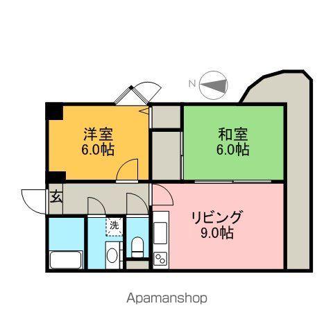 ドウ・エトワール(2LDK/8階)の間取り写真