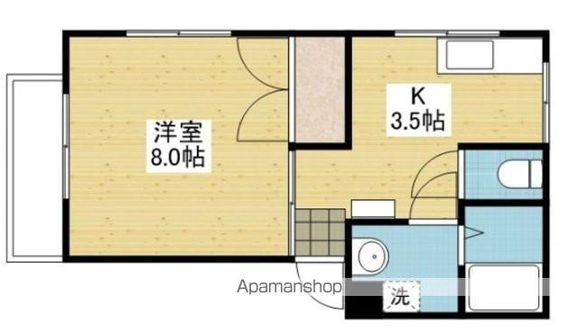 ミラン21(1K/1階)の間取り写真