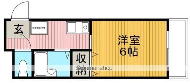 メゾンパティオ(1K/1階)の間取り写真