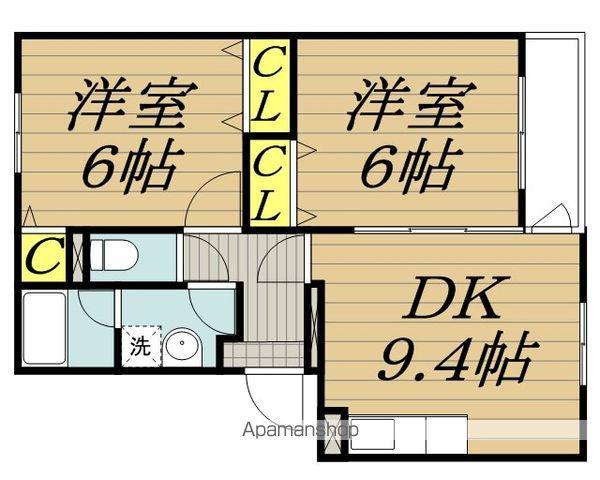 パルティール・アイ(2DK/1階)の間取り写真