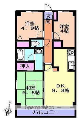 フェスティナレンテ(3DK/5階)の間取り写真