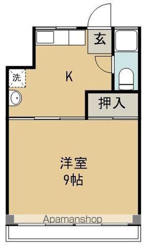 桑野ビル(1DK/3階)の間取り写真