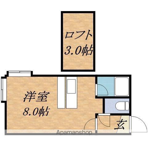 ラピス麻生(1K/2階)の間取り写真