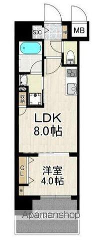 サンロージュ大分駅前(1LDK/10階)の間取り写真